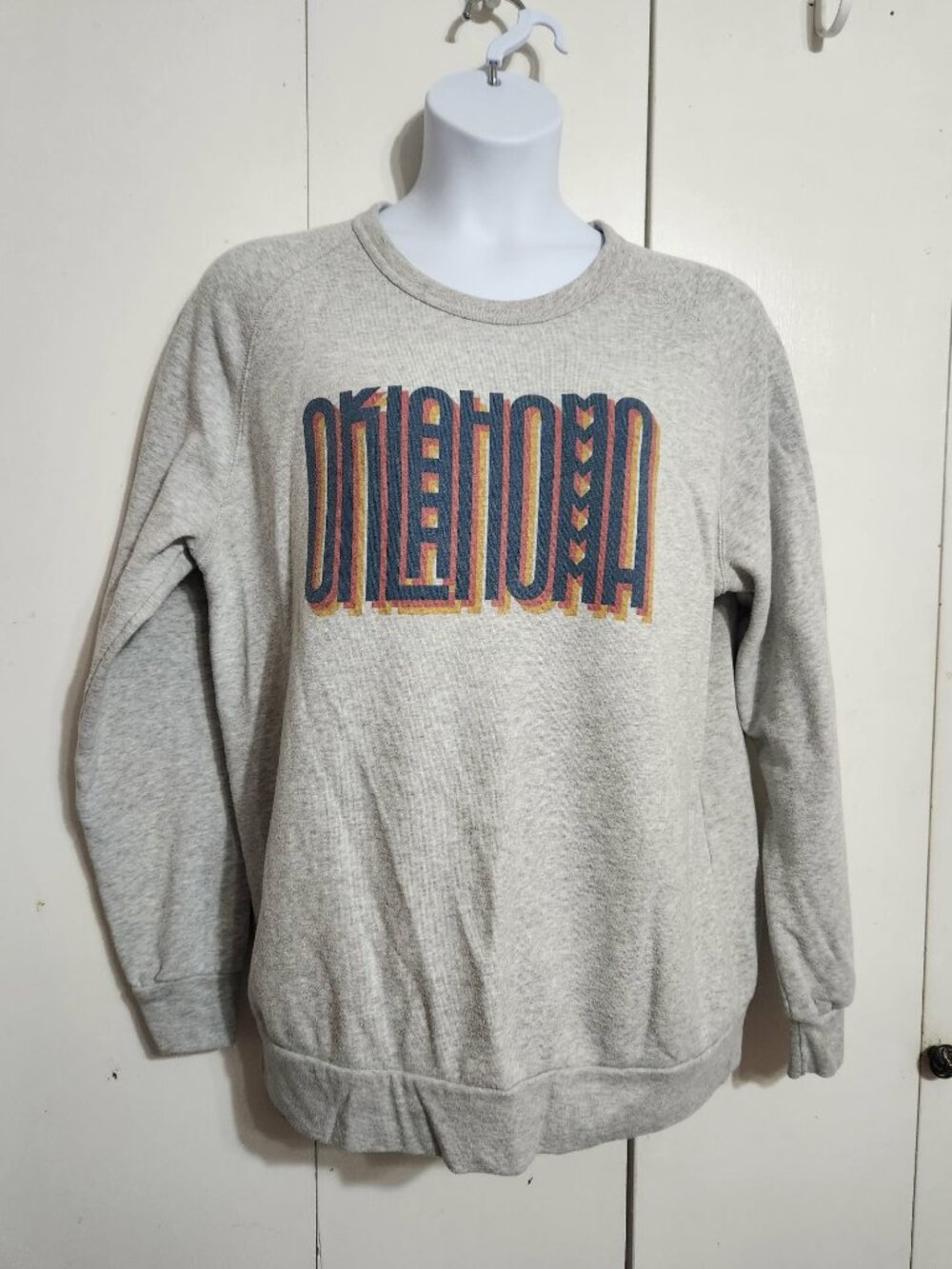 Alternative Women 2XL Oklahoma Gray Retro Lightweight Pullover Sweatshirt